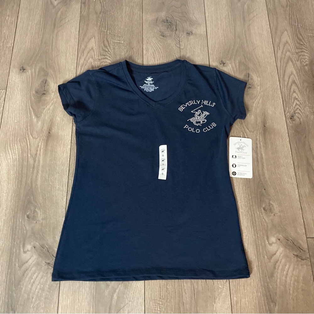 Beverly Hills Polo Club Women T-Shirt size S NWT blue